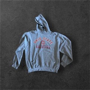 Vintage Gray Ohio State Buckeyes Men's Hoodie